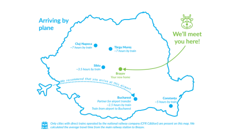 Map of nearby airports